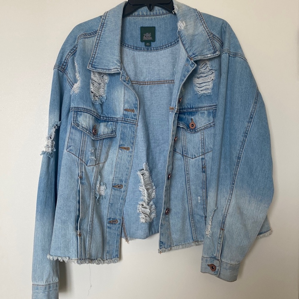 Wild Fable Distressed Jean Jacket